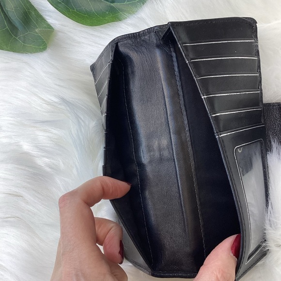 Coach Legacy Signature Slim Bi-fold Wallet Black - Picture 7 of 9